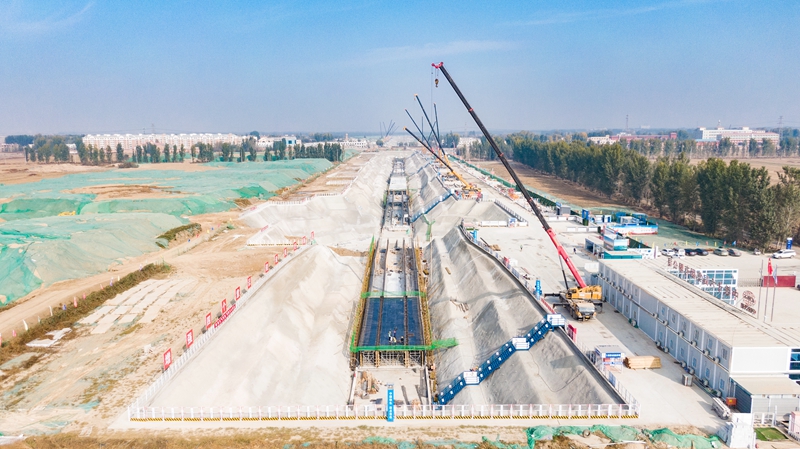 看建雄安丨雄安新區NA11市政道路項目綜合管廊工程有序推進