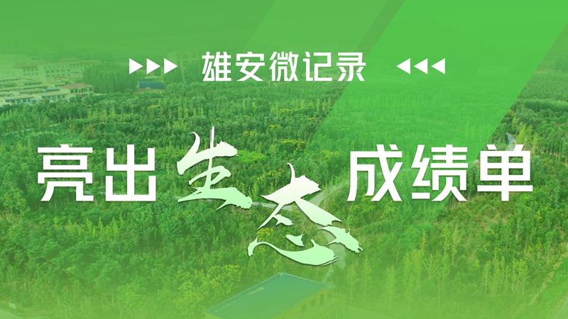 雄安微記錄丨亮出生態成績單